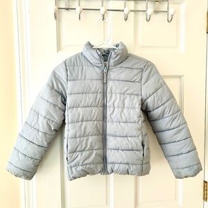 Silver Winter Puffer Jacket Size 7/8 M